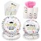 144 Pieces Class of 2026 Graduation Party Supplies, Congrats Grad Tableware Sets Including Disposable Paper Plates Napkins Cups Forks Serves 24 for Floral Graduation Party Decorations
